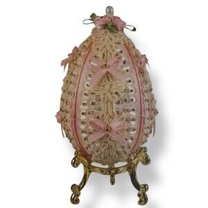 Ells Bells Pinfair UK  Pastorale Pink Easter Egg Sequin Bead Ornament Kit PA87P